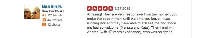 Patient 5 star review.